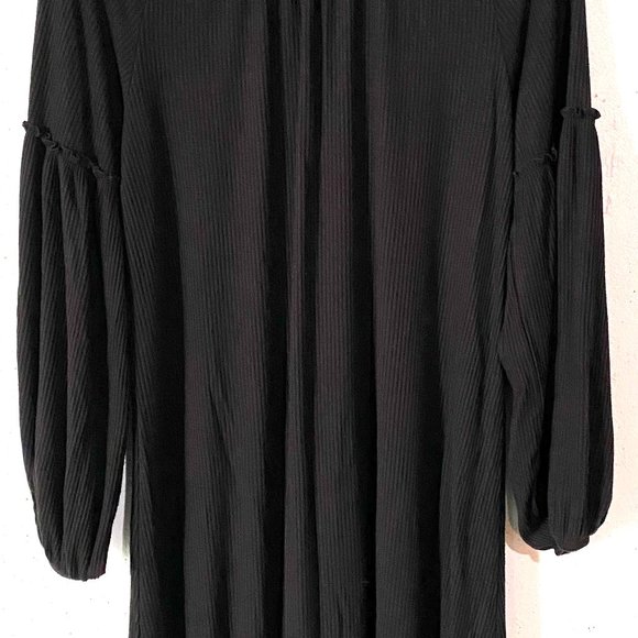 Maurices, EUC, Black, Boho, Puffy Sleeve, Long Sleeve, Short Maxi, Dress, Size M - Picture 10 of 13